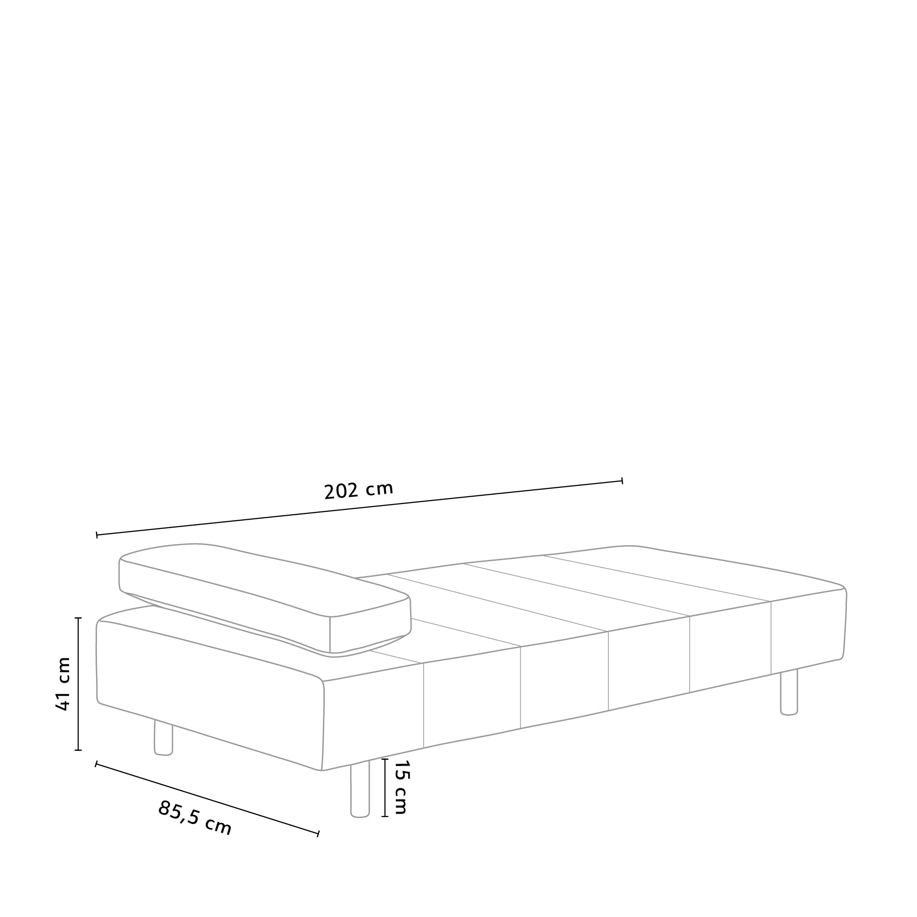 Stapleton II Daybed - Eichenbeine